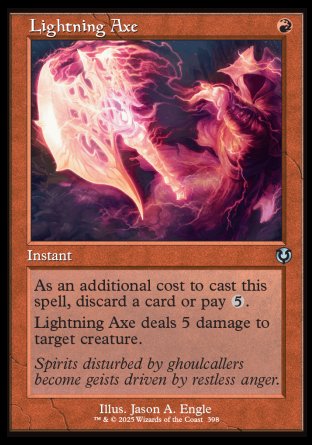 (398) Magic The Gathering Innistrad Remastered: Extras Single: Lightning Axe  Uncommon