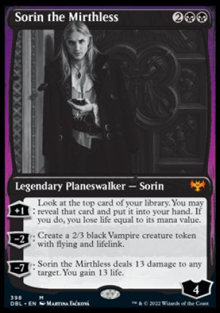 (398) Magic The Gathering Innistrad: Double Feature Single: Sorin the Mirthless Holo Mythic