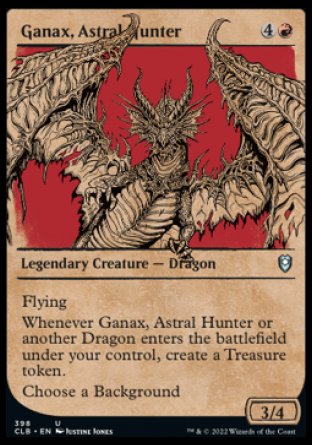 (398) Magic The Gathering Commander Legends: Battle for Baldur's Gate: Extras Single: Ganax, Astral Hunter (V.2) Holo Uncommon