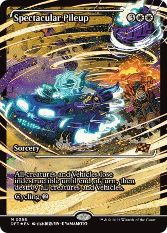 (398) Magic The Gathering Aetherdrift: Extras Single: Spectacular Pileup (V.2) Holo Mythic