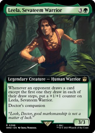 (398) Magic The Gathering Universes Beyond: Doctor Who: Extras Single: Leela, Sevateem Warrior (V.1) Holo Rare