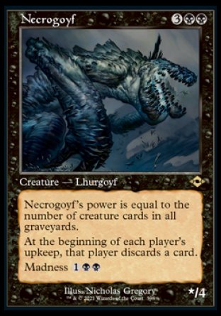 (398) Magic The Gathering Modern Horizons 2: Extras Single: Necrogoyf (V.2) Holo Rare