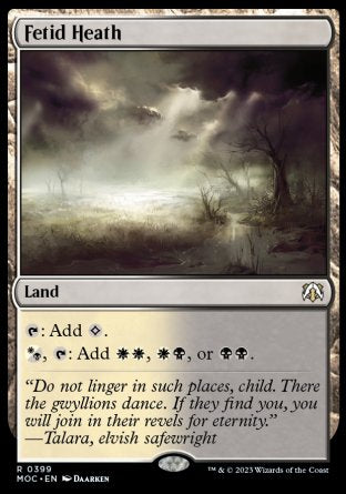 (399) Magic The Gathering Commander: March of the Machine Single: Fetid Heath  Rare