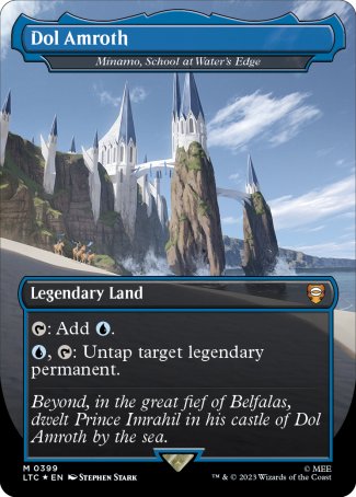 (399) Magic The Gathering Commander: The Lord of the Rings: Tales of Middle-earth: Extras Single: Minamo, School at Water's Edge (V.2)  Mythic
