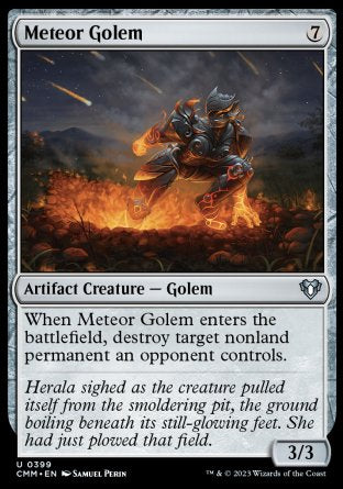 (399) Magic The Gathering Commander Masters Single: Meteor Golem  Uncommon