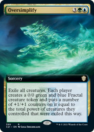 (399) Magic The Gathering Commander: Strixhaven: Extras Single: Oversimplify  Rare