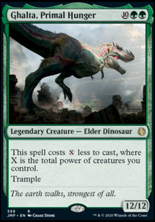 (399) Magic The Gathering Jumpstart Single: Ghalta, Primal Hunger  Rare