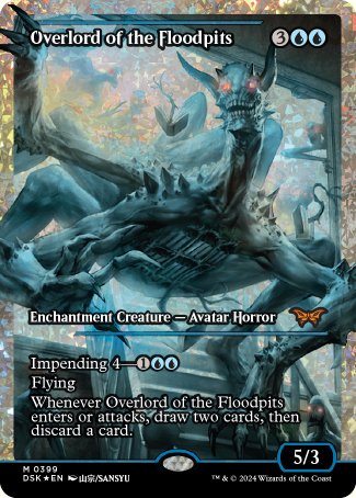 (399) Magic The Gathering Duskmourn: House of Horror: Extras Single: Overlord of the Floodpits (V.3)  Mythic