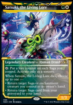 (399) Magic The Gathering Kamigawa: Neon Dynasty: Extras Single: Satsuki, the Living Lore (V.1)  Rare