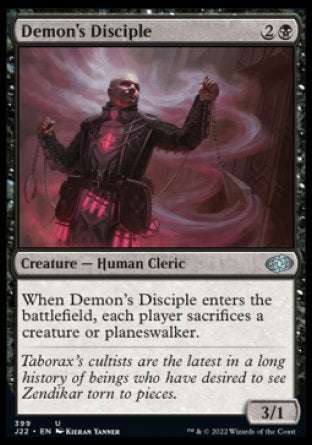 (399) Magic The Gathering Jumpstart 2022 Single: Demon's Disciple  Uncommon