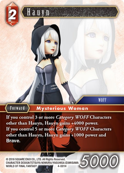 (001) Final Fantasy TCG Opus IV Single: Hauyn (4-001) Holo Hero