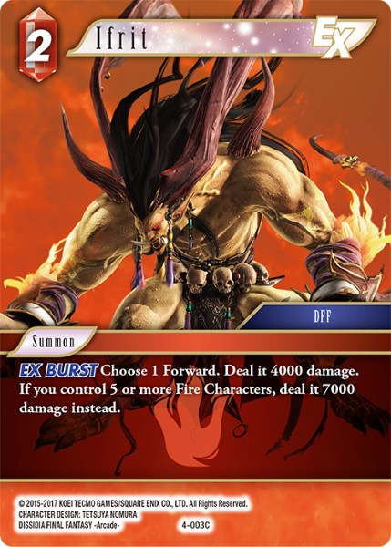 (003) Final Fantasy TCG Opus IV Single: Ifrit (4-003) Holo Common