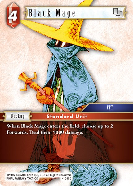 (010) Final Fantasy TCG Opus IV Single: Black Mage (4-010)  Common