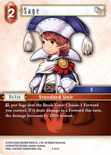 (011) Final Fantasy TCG Opus IV Single: Sage (4-011)  Common