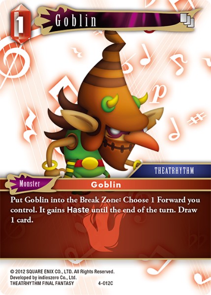 (012) Final Fantasy TCG Opus IV Single: Goblin (4-012) Holo Common