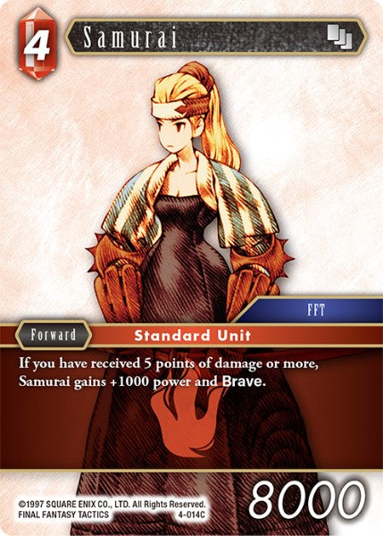(014) Final Fantasy TCG Opus IV Single: Samurai (4-014) Holo Common