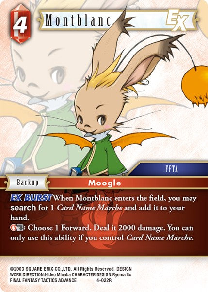 (022) Final Fantasy TCG Opus IV Single: Montblanc (4-022)  Rare