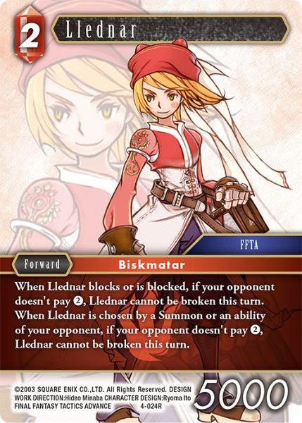 (024) Final Fantasy TCG Opus IV Single: Llednar (4-024)  Rare