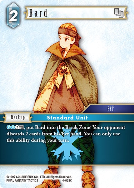 (028) Final Fantasy TCG Opus IV Single: Bard (4-028) Holo Common