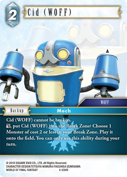 (034) Final Fantasy TCG Opus IV Single: Cid (WOFF) (4-034)  Rare