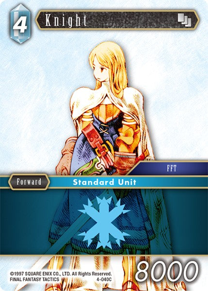 (040) Final Fantasy TCG Opus IV Single: Knight (4-040) Holo Common