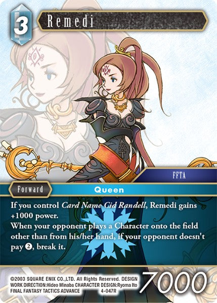 (047) Final Fantasy TCG Opus IV Single: Remedi (4-047) Holo Rare