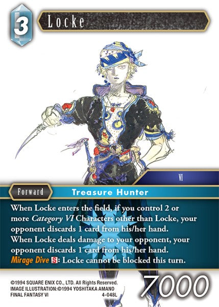 (048) Final Fantasy TCG Opus IV Single: Locke (4-048) Holo Legend