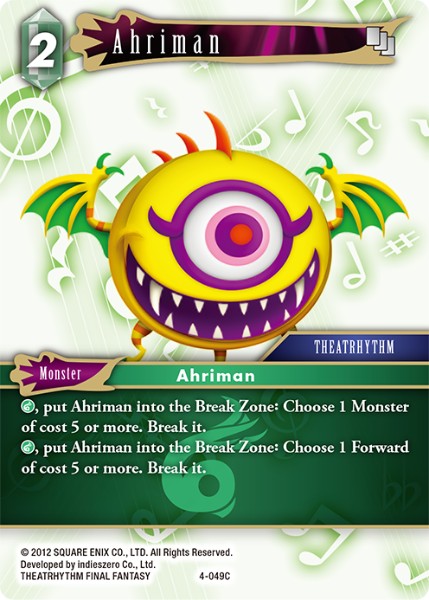 (049) Final Fantasy TCG Opus IV Single: Ahriman (4-049) Holo Common
