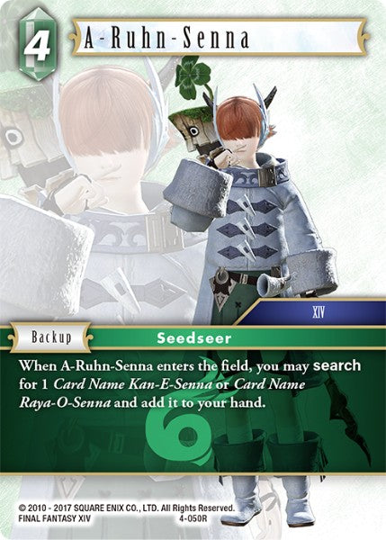 (050) Final Fantasy TCG Opus IV Single: A-Ruhn-Senna (4-050) Holo Rare