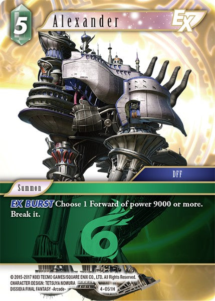(051) Final Fantasy TCG Opus IV Single: Alexander (4-051) Holo Hero