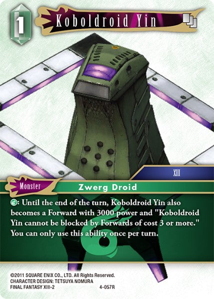 (057) Final Fantasy TCG Opus IV Single: Koboldroid Yin (4-057)  Rare