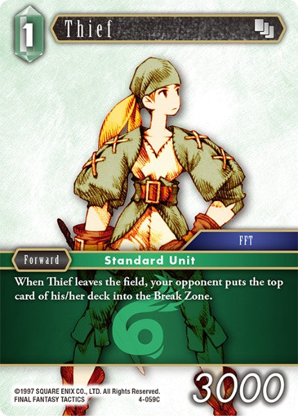 (059) Final Fantasy TCG Opus IV Single: Thief (4-059) Holo Common