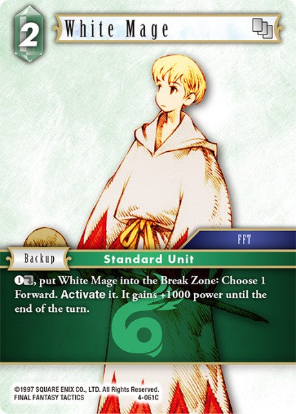 (061) Final Fantasy TCG Opus IV Single: White Mage (4-061)  Common