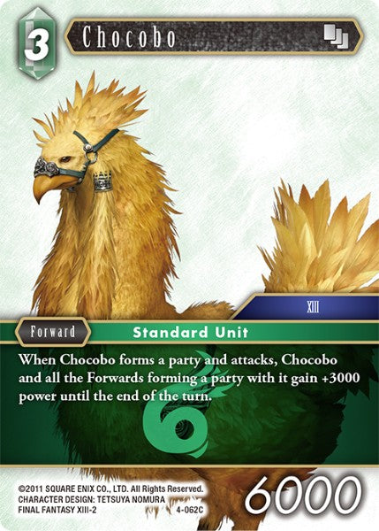 (062) Final Fantasy TCG Opus IV Single: Chocobo (4-062) Holo Common