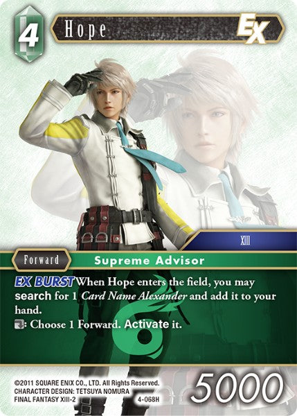 (068) Final Fantasy TCG Opus IV Single: Hope (4-068) Holo Hero