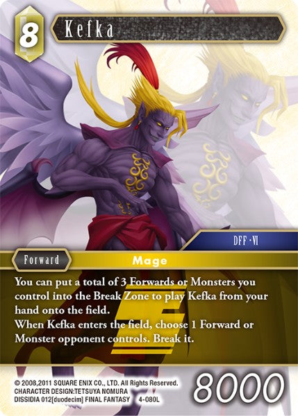 (080) Final Fantasy TCG Opus IV Single: Kefka (4-080)  Legend