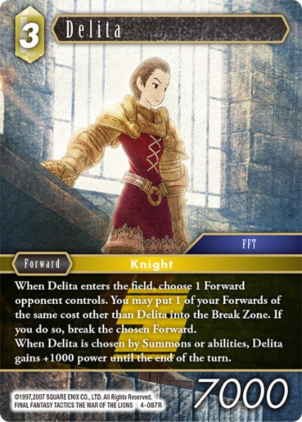 (087) Final Fantasy TCG Opus IV Single: Delita (4-087)  Rare