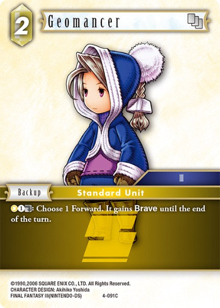 (091) Final Fantasy TCG Opus IV Single: Geomancer (4-091)  Common