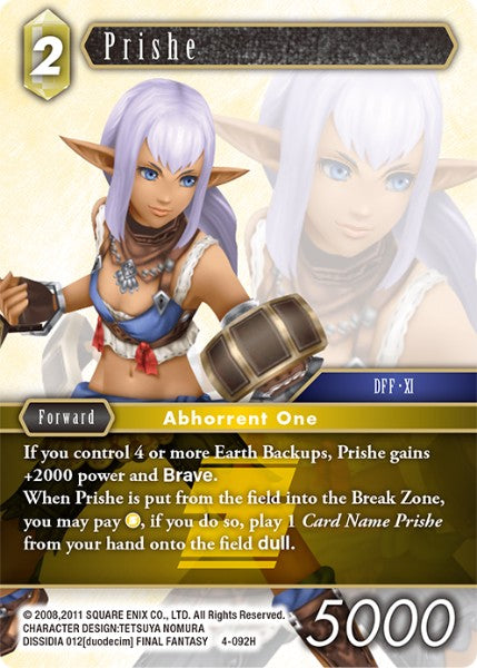 (092) Final Fantasy TCG Opus IV Single: Prishe (4-092)  Hero