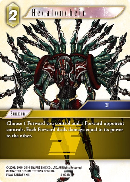 (093) Final Fantasy TCG Opus IV Single: Hecatoncheir (4-093) Holo Rare