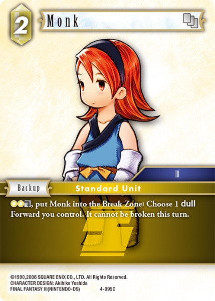 (095) Final Fantasy TCG Opus IV Single: Monk (4-095)  Common