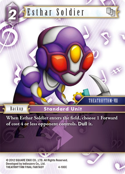 (100) Final Fantasy TCG Opus IV Single: Esthar Soldier (4-100)  Common