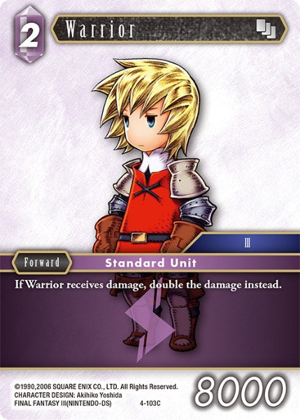 (103) Final Fantasy TCG Opus IV Single: Warrior (4-103)  Common