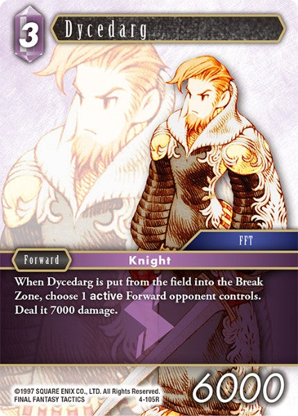 (105) Final Fantasy TCG Opus IV Single: Dycedarg (4-105) Holo Rare