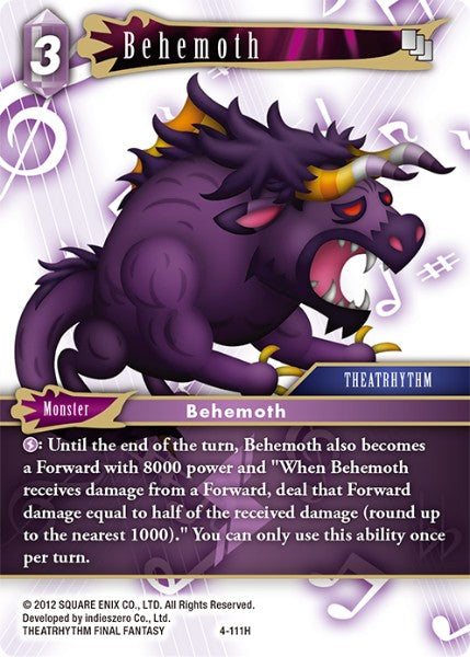 (111) Final Fantasy TCG Opus IV Single: Behemoth (4-111) Holo Hero