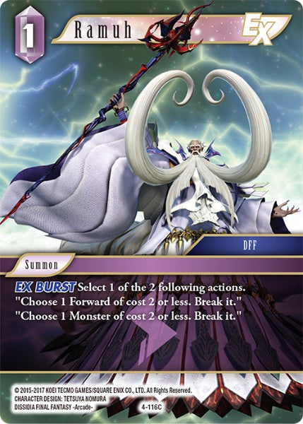 (116) Final Fantasy TCG Opus IV Single: Ramuh (4-116) Holo Common