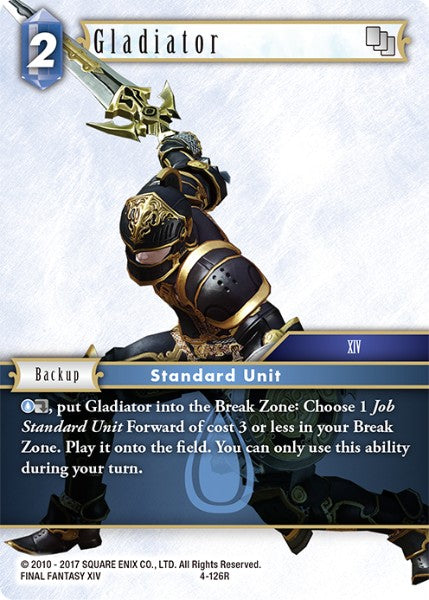(126) Final Fantasy TCG Opus IV Single: Gladiator (4-126)  Rare