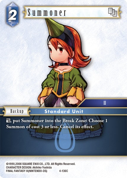 (136) Final Fantasy TCG Opus IV Single: Summoner (4-136)  Common