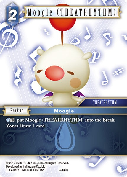 (139) Final Fantasy TCG Opus IV Single: Moogle (THEATRHYTHM) (4-139) Holo Common