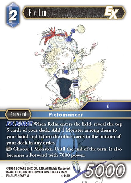 (144) Final Fantasy TCG Opus IV Single: Relm (4-144) Holo Hero